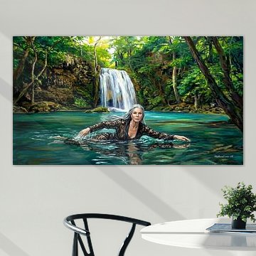 Swimming in the lake