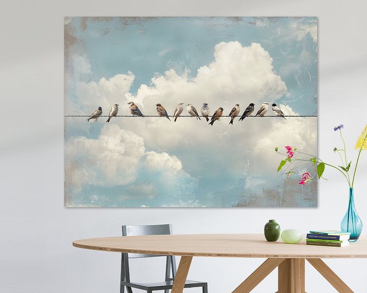 Voorbeeld van het werk in een kamer