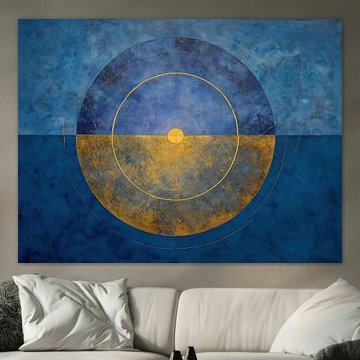 Half Moon Golden Horizon by Eye catching paintings