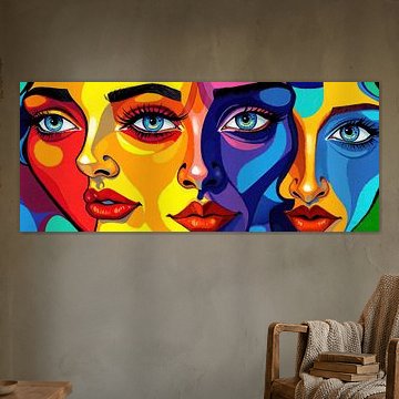 Kubismus in Form von spirituellen Gesichtern von AidasignArt