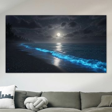 Biolumineszente Mondstrandküste von Artistic