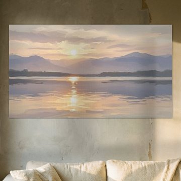 Horizon doré au crépuscule sur Artistic