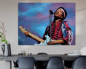 Jimi Hendrix Schilderij 2 van Paul Meijering