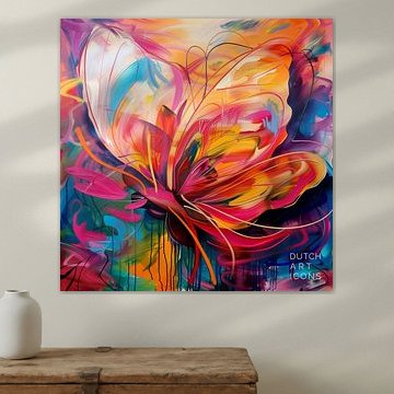 Japandi butterfly — abstract artwork by Wilma Mesman