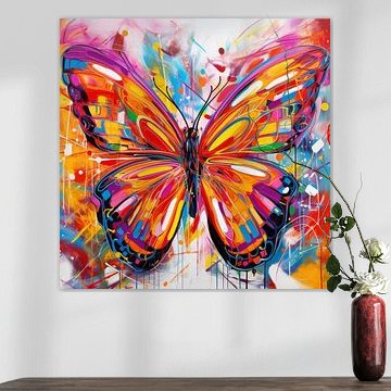 Abstract, colourful butterfly — in bloom by Wilma Mesman
