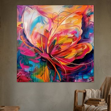 Abstract colourful butterfly — artwork by Wilma Mesman