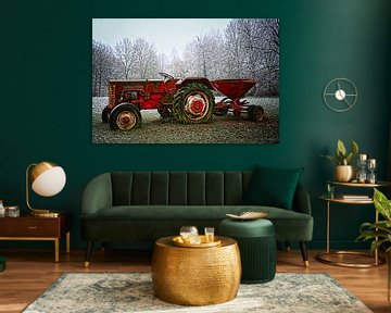 Rode tractor van Yvonne Smits