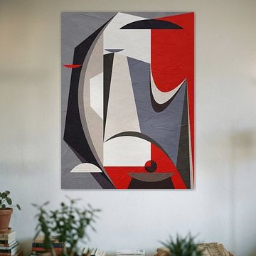 Abstract organic geometric art in earth tones by Online Arts