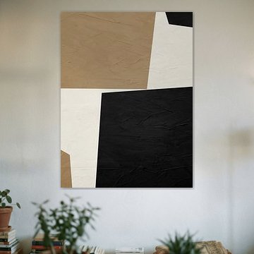 Abstrakte organische geometrische Kunst in Erdtönen von Online Arts