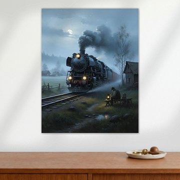 Nachtfahrt durch die stille Landschaft von Regan Frederick