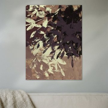 Abstracte botanische bladeren in retrokleuren nr. 003 van Dina Dankers