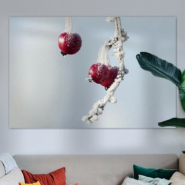 Winter Fruit - Rote Zieräpfel an einem frostigen Tag von Petra Kluck