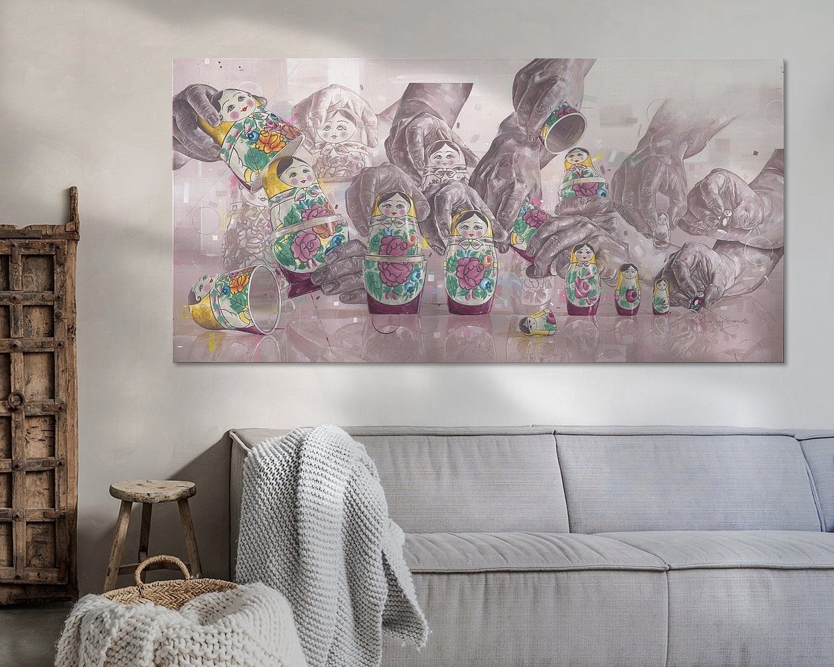 Voorbeeld van het werk in een kamer