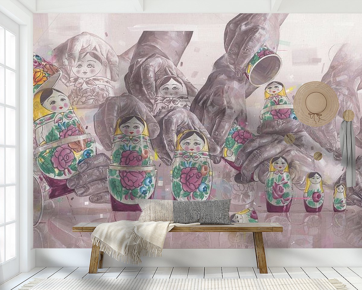 Voorbeeld van het werk in een kamer