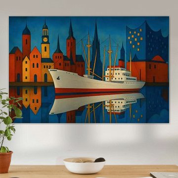 Port city in the light by Sabine Wagner