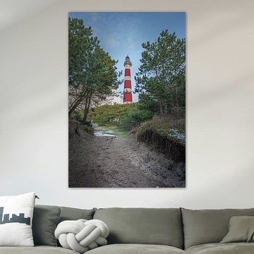 Waldweg zum Leuchtturm von Bornrif, Ameland von Istranzos Fine Art Prints