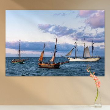 Segelschiffe auf der Ostsee in Warnemünde während der Hanse Sa von Rico Ködder