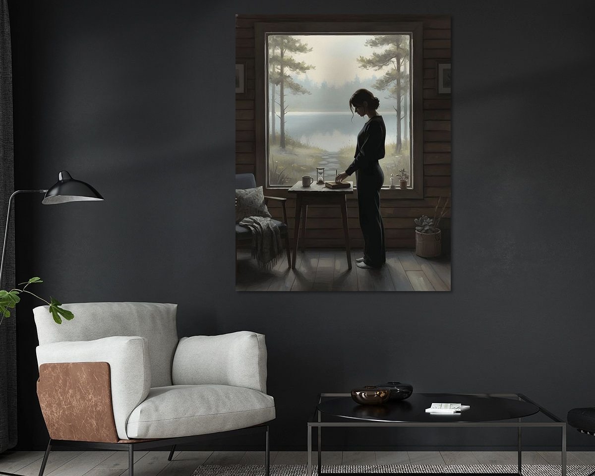 Voorbeeld van het werk in een kamer