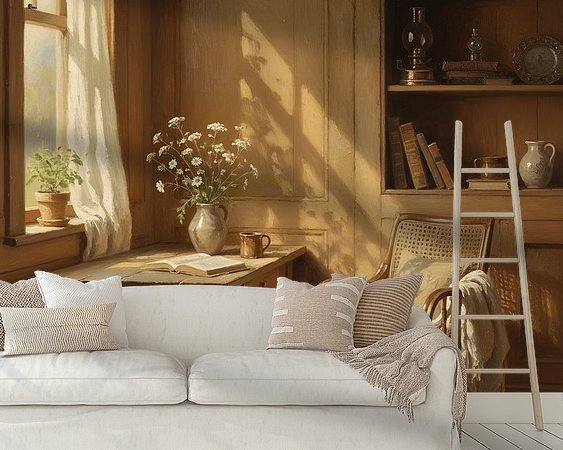 Voorbeeld van het werk in een kamer