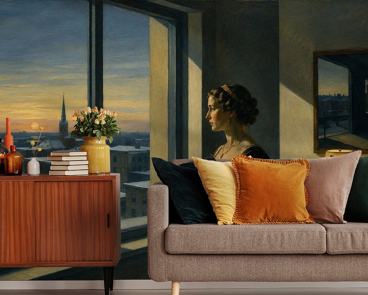 Voorbeeld van het werk in een kamer