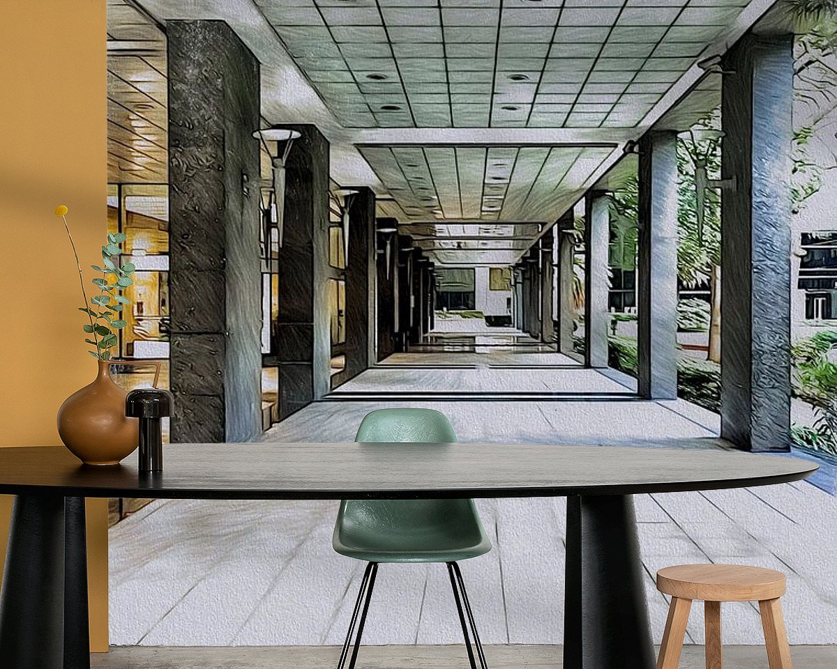 Voorbeeld van het werk in een kamer