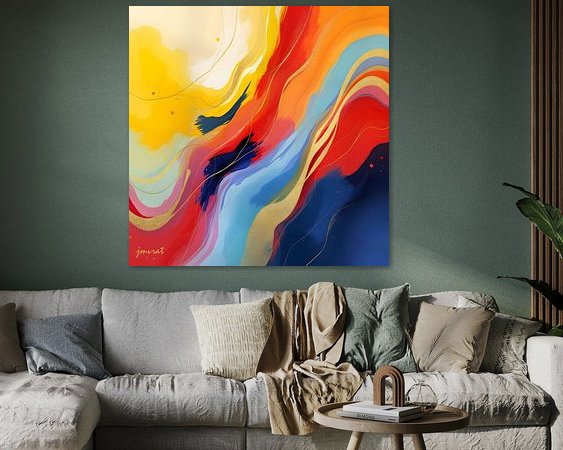 Voorbeeld van het werk in een kamer