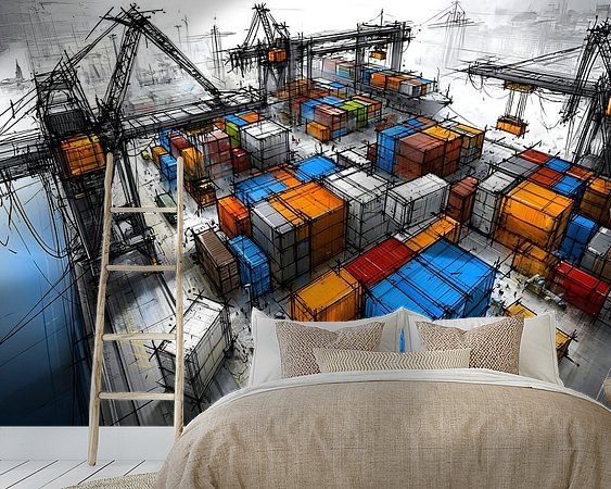 Voorbeeld van het werk in een kamer