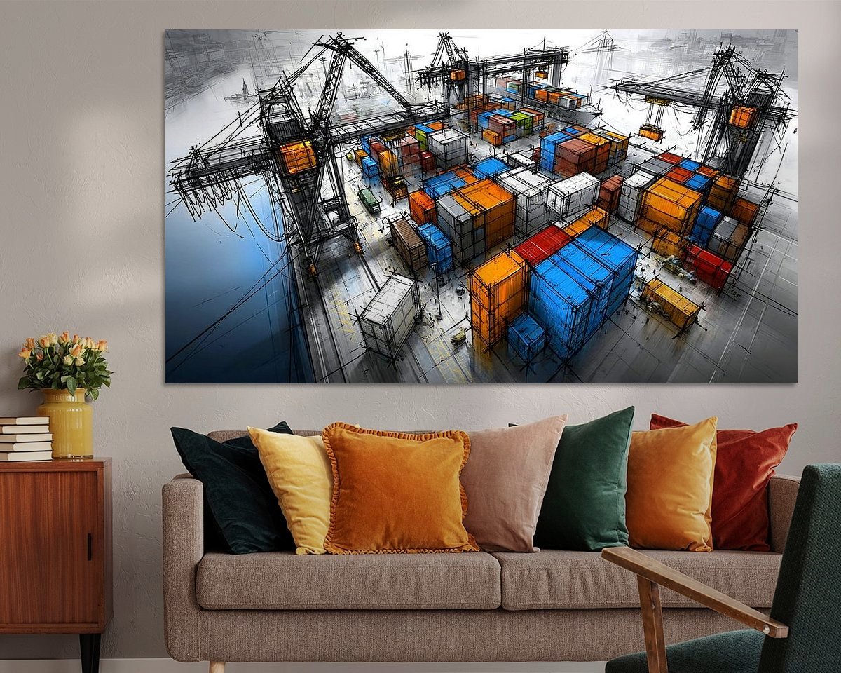 Voorbeeld van het werk in een kamer