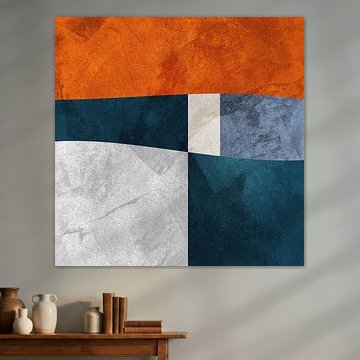 Moderne Abstrakte Organische Geometrische Farbkunst von Online Arts