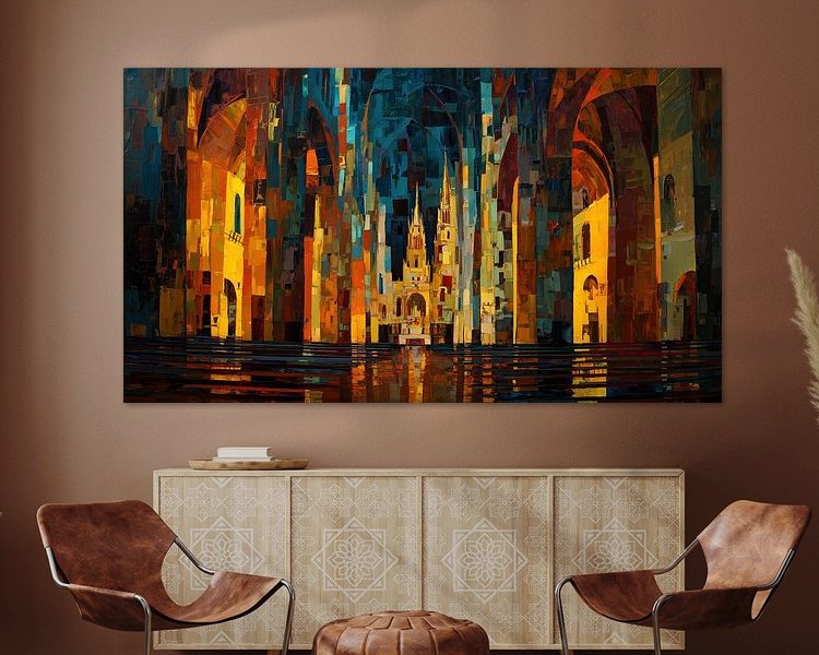 Voorbeeld van het werk in een kamer