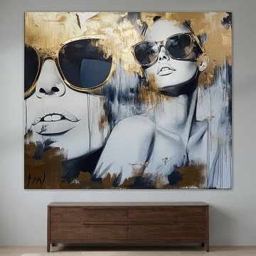 Portrait glamour dame art moderne sur Wilma Mesman