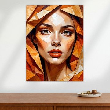 Visage en origami sur AidasignArt