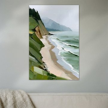 Entlang der Stille der Küste von Color Square