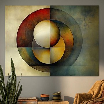 Abstract Circles Earth Tones by Modern Collection