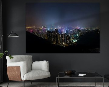 Hongkong Victoria Peak by Night by Inge van den Brande