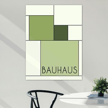 Bauhaus, Green Blocks by Hilde Remerie Photography and digital art