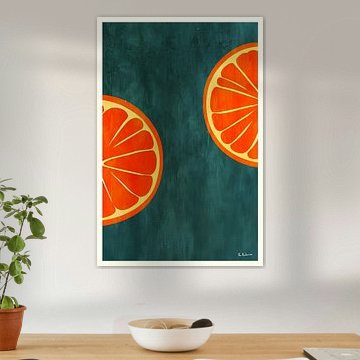 Leuchtend orangefarbene Orangenscheiben von Bo Anderson