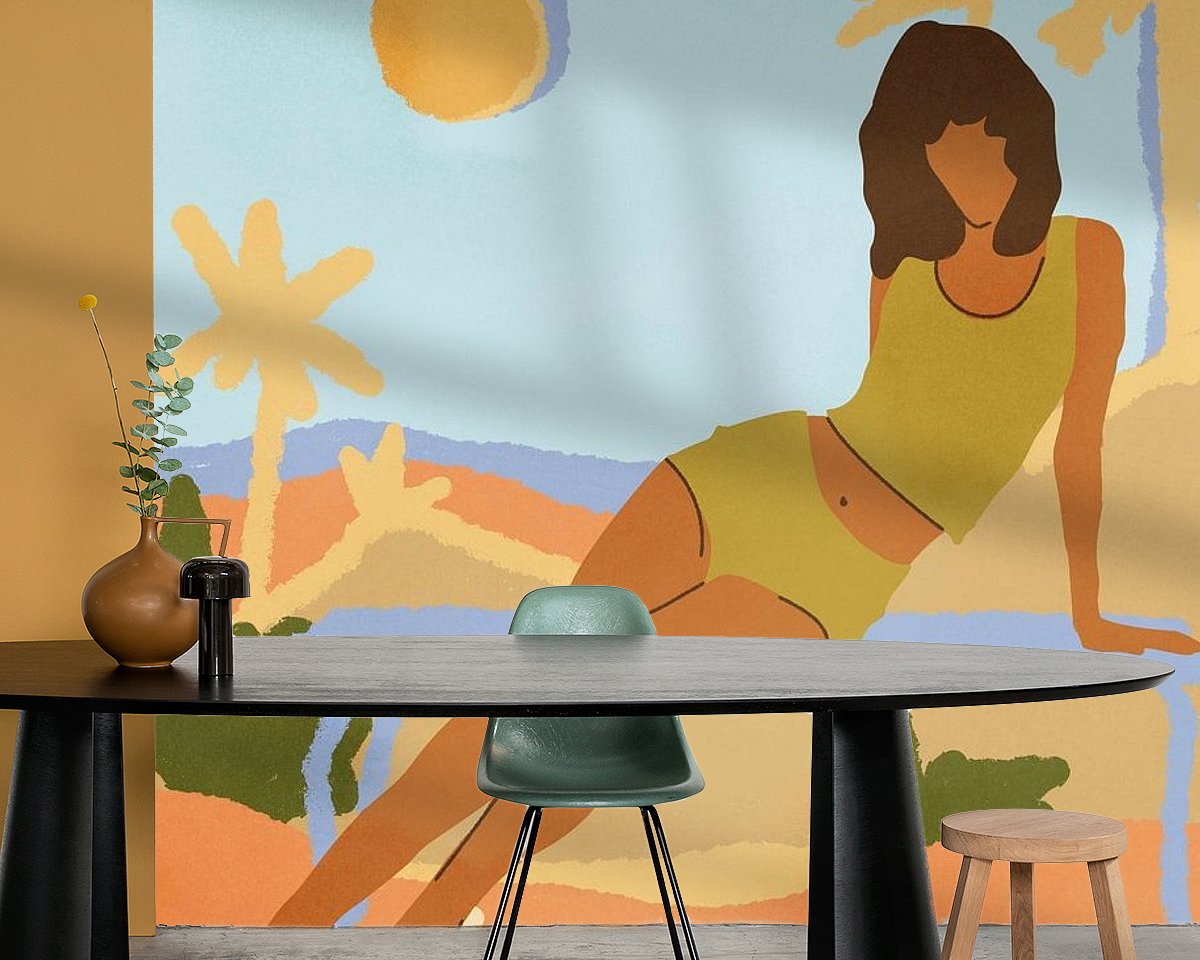 Voorbeeld van het werk in een kamer