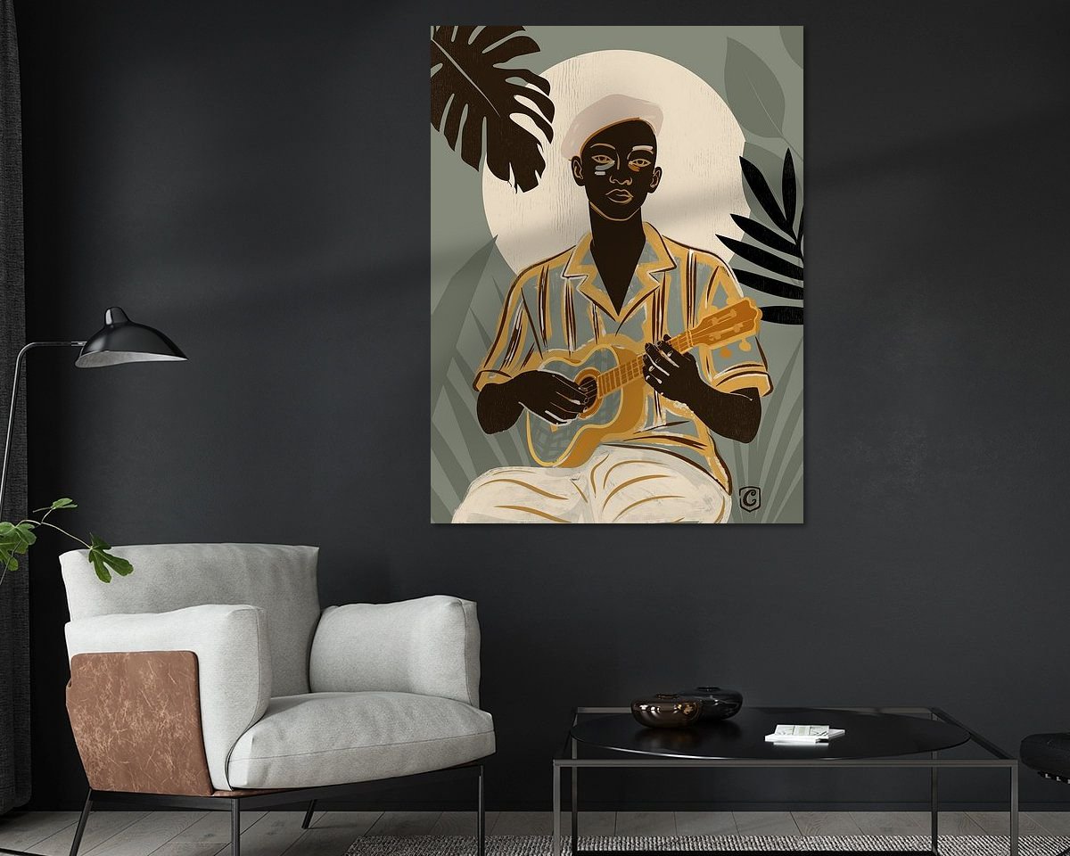 Voorbeeld van het werk in een kamer