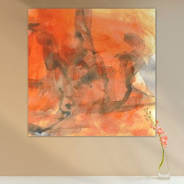 Orange – Fluid – Abstrakt von Lori Ann Folz