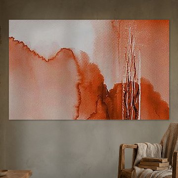 Terrakotta – Abstrakter Fluss von Lori Ann Folz