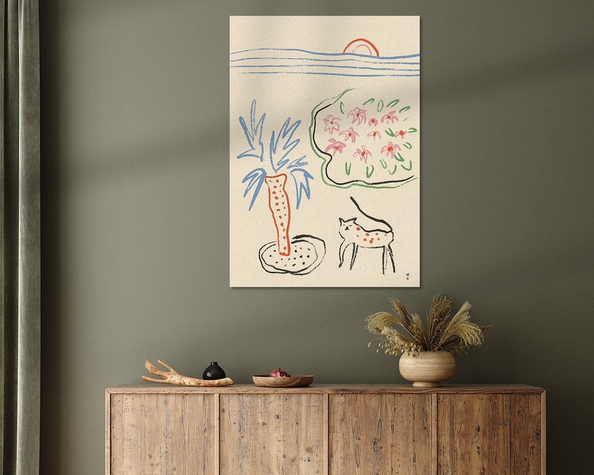 Voorbeeld van het werk in een kamer