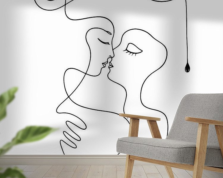 Voorbeeld van het werk in een kamer