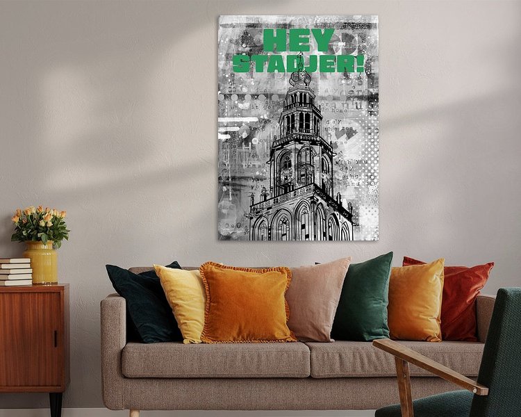 Voorbeeld van het werk in een kamer