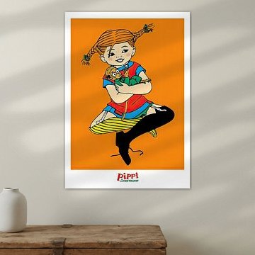 Pippi Langstrumpf umarmt Herr Nilsson by Thomas burnet