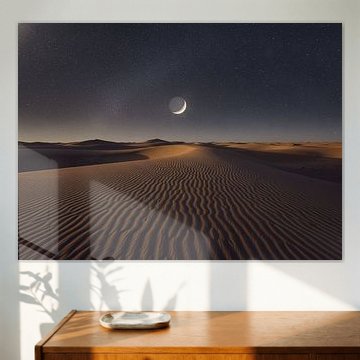 Halbmond über stillen Dünen von Artistic