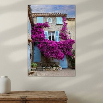 Medieval house with bougainvillea in Le Castellet by Marika Rentier