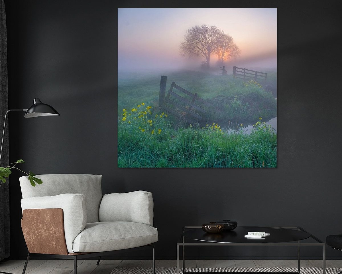 Voorbeeld van het werk in een kamer