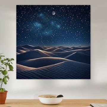 Stille woestijn onder de sterrenhemel van Artistic