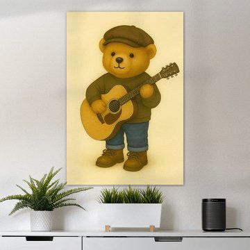 bear playing guitar